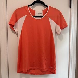 Brooks Women's‎ Running Athletic T-Shirt Short Sleeve Orange White size Large
